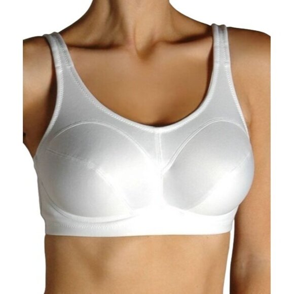 Lunaire NWT White Underwire Coolmax Sports Bra 36 D 36D - Picture 1 of 5